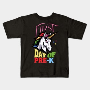 First Day of Pre-K Unicorn Kids T-Shirt